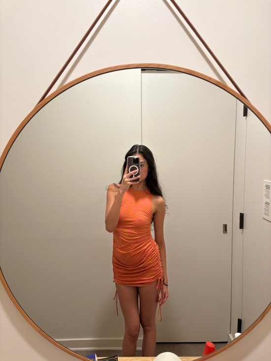 Princess Polly Dresses & Skirts - Orange Ruched Bodycon Mini Dress - Women